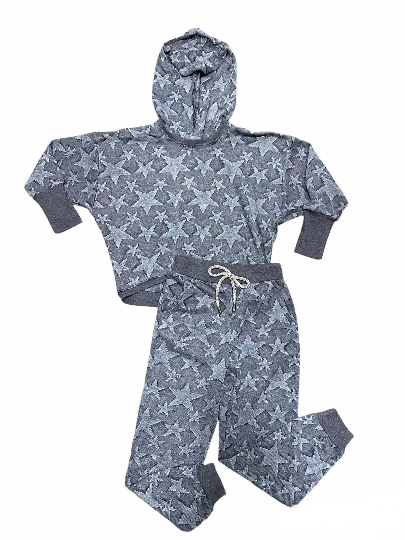 Navy All Over Star Hoodie