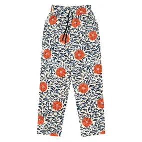 Ornamental Posies Wide-Leg Joggers