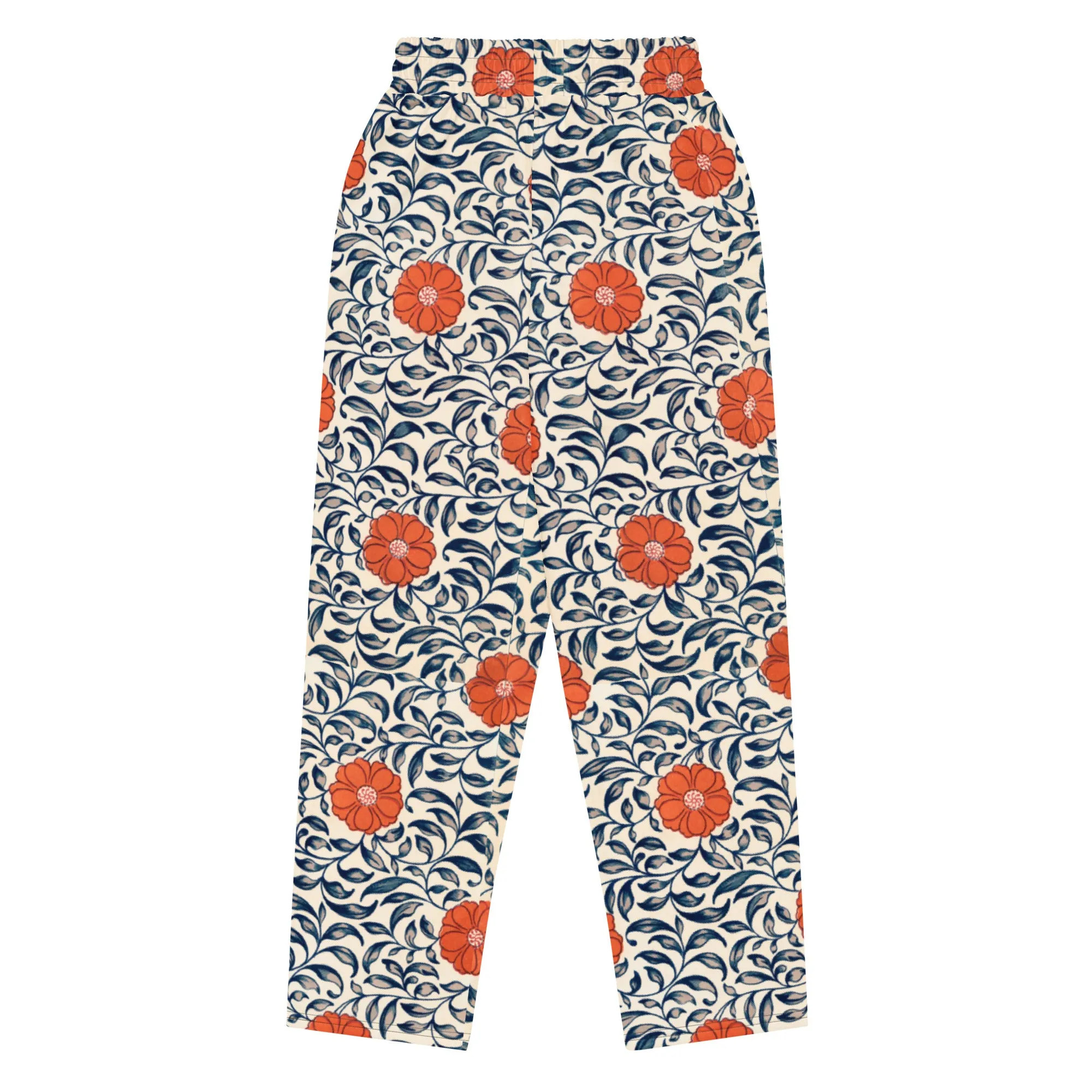 Ornamental Posies Wide-Leg Joggers