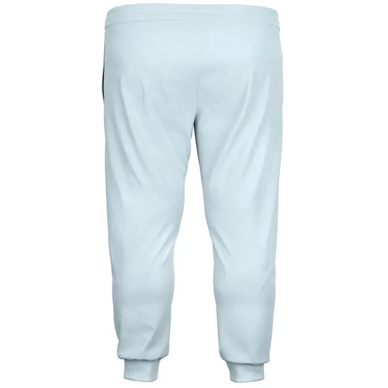 Pale Cyan Joggers | Unisex | with PLUS sizes | Bright Pale Cyan | C10M0Y0K0