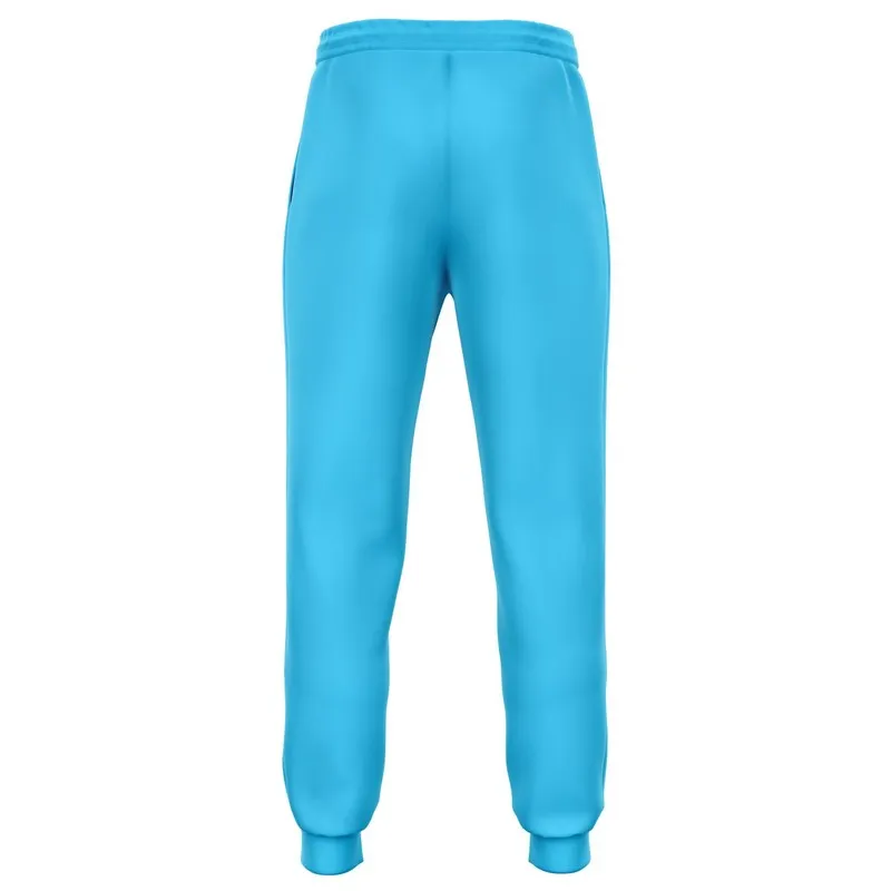 Pastel Cyan Joggers | Unisex | with PLUS sizes | Bright Pastel Cyan | C60M0Y0K0