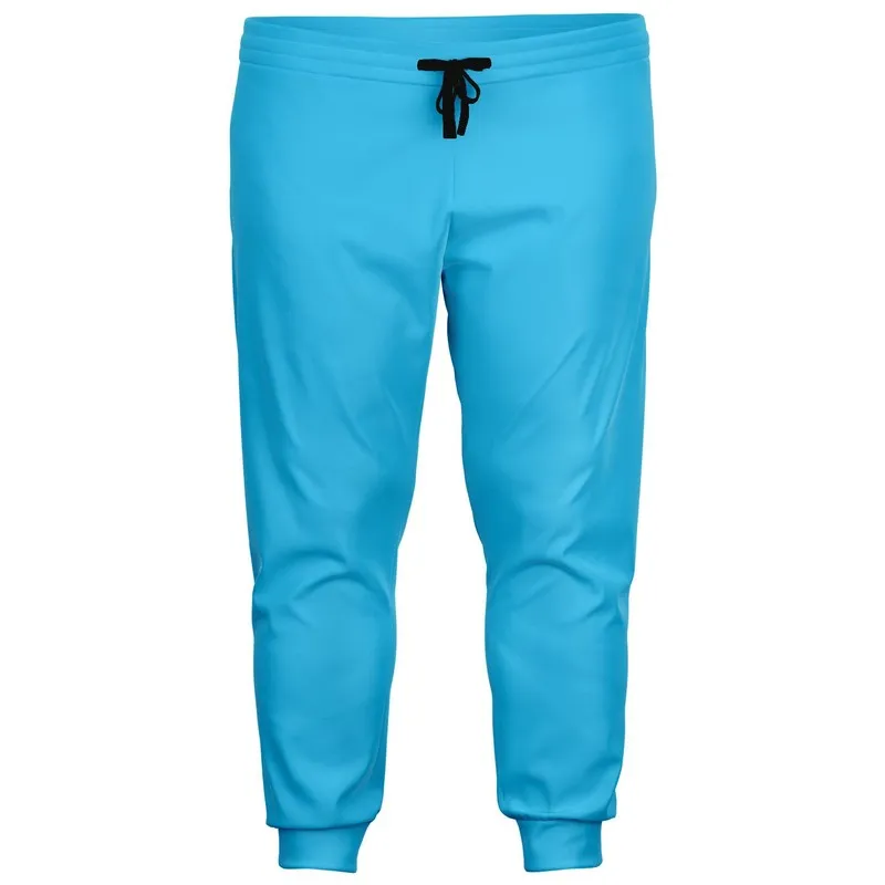 Pastel Cyan Joggers | Unisex | with PLUS sizes | Bright Pastel Cyan | C60M0Y0K0