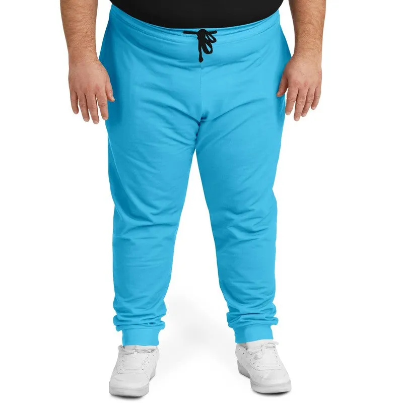 Pastel Cyan Joggers | Unisex | with PLUS sizes | Bright Pastel Cyan | C60M0Y0K0