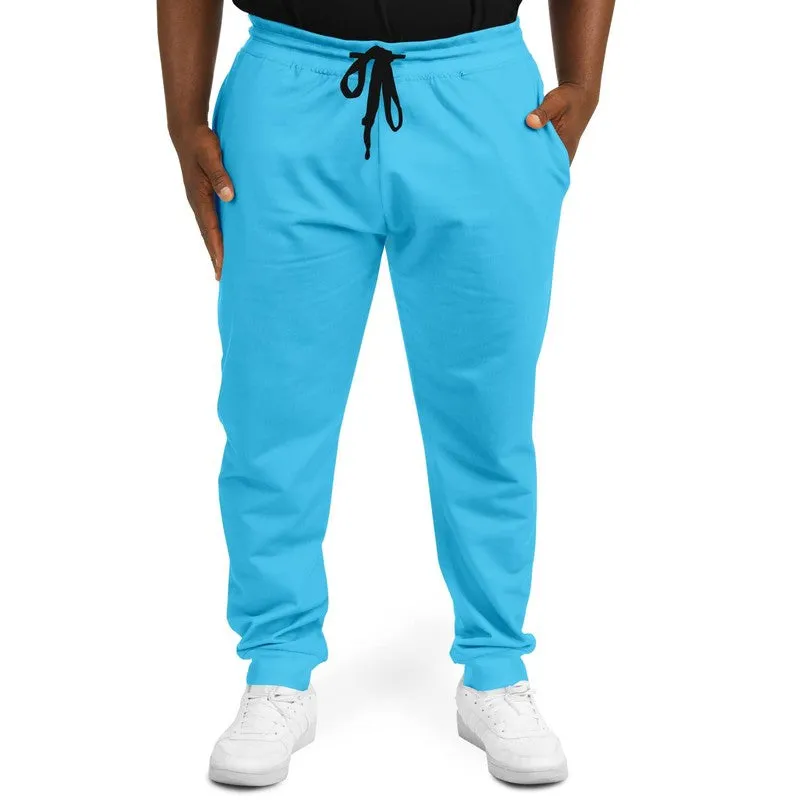 Pastel Cyan Joggers | Unisex | with PLUS sizes | Bright Pastel Cyan | C60M0Y0K0
