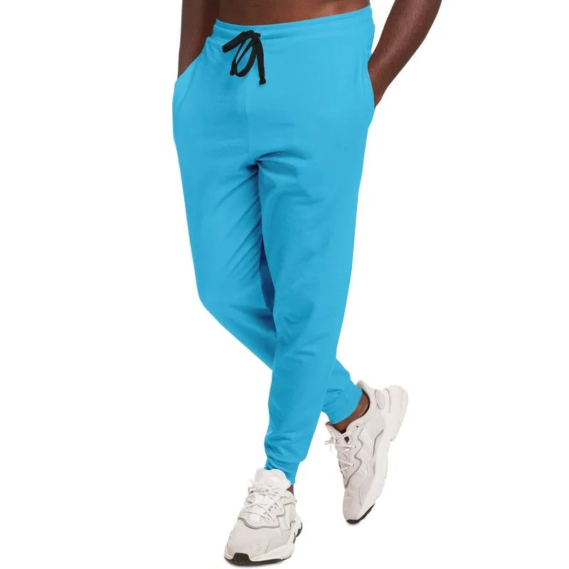 Pastel Cyan Joggers | Unisex | with PLUS sizes | Bright Pastel Cyan | C60M0Y0K0