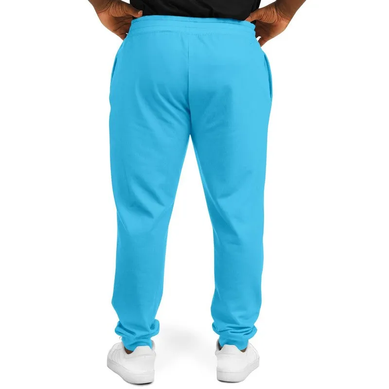 Pastel Cyan Joggers | Unisex | with PLUS sizes | Bright Pastel Cyan | C60M0Y0K0