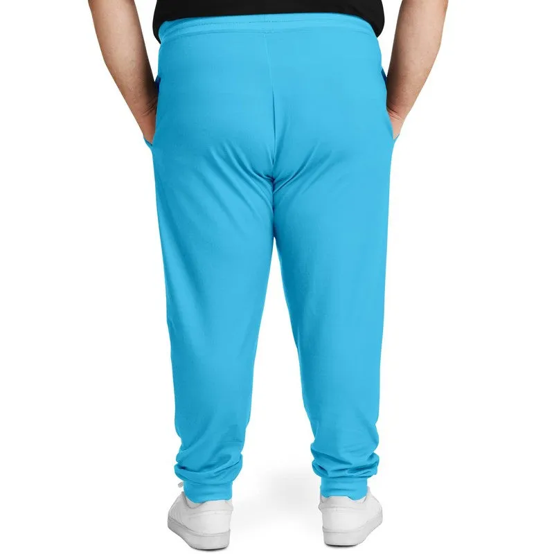 Pastel Cyan Joggers | Unisex | with PLUS sizes | Bright Pastel Cyan | C60M0Y0K0