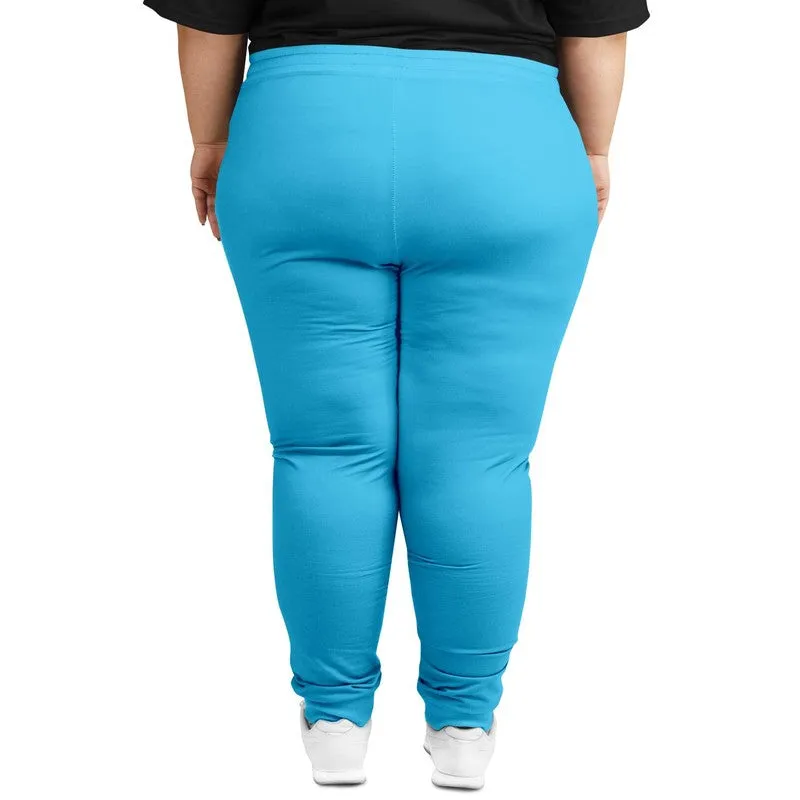 Pastel Cyan Joggers | Unisex | with PLUS sizes | Bright Pastel Cyan | C60M0Y0K0