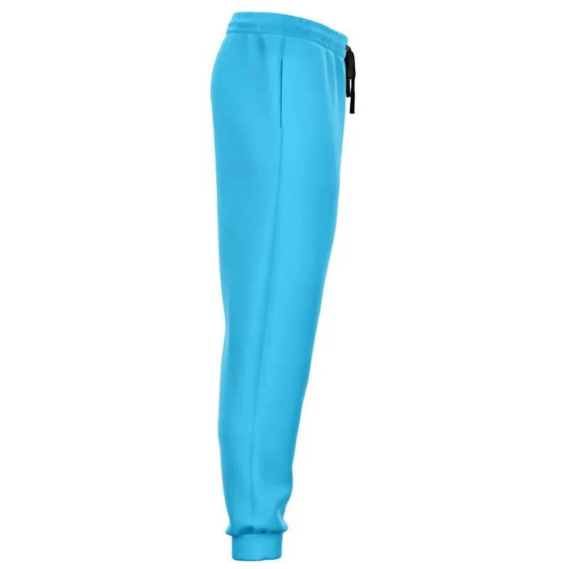 Pastel Cyan Joggers | Unisex | with PLUS sizes | Bright Pastel Cyan | C60M0Y0K0