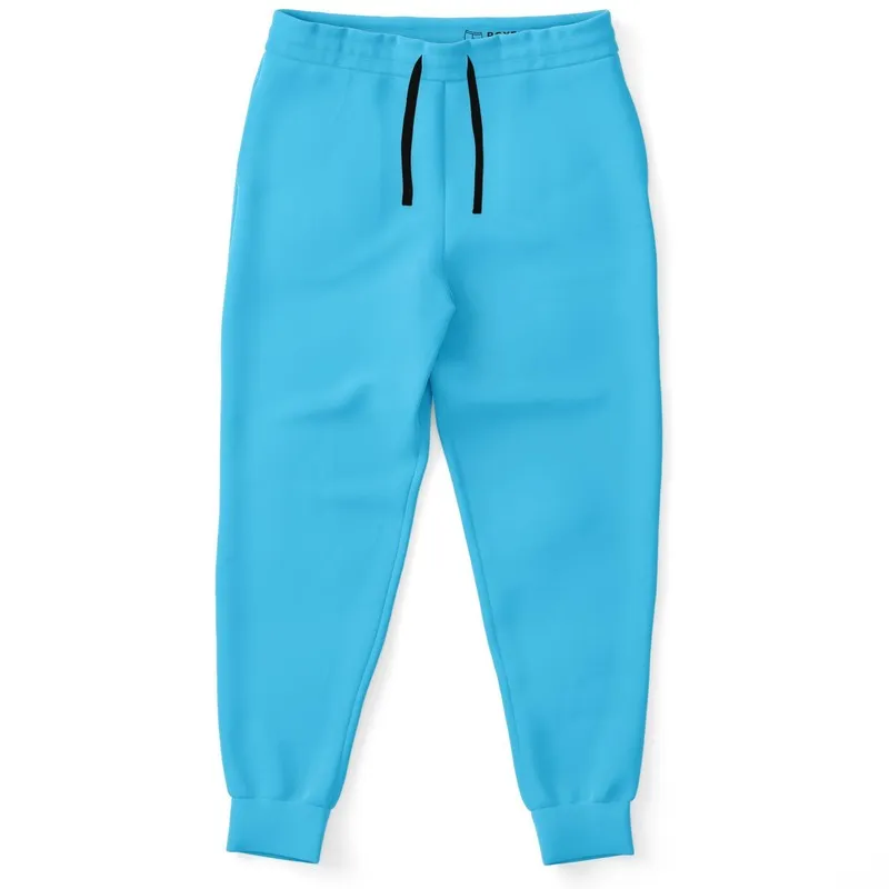Pastel Cyan Joggers | Unisex | with PLUS sizes | Bright Pastel Cyan | C60M0Y0K0