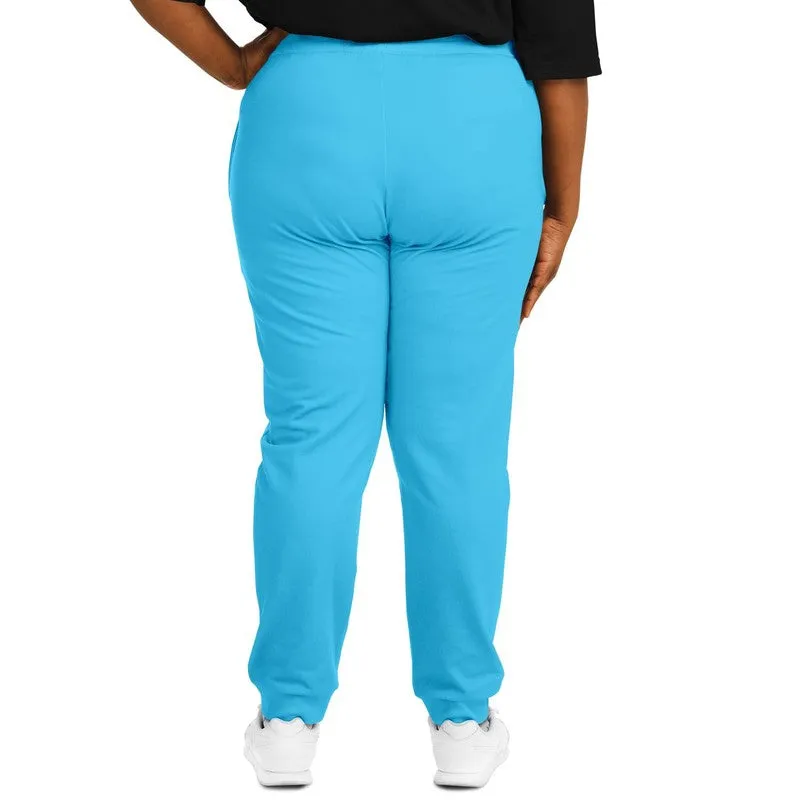 Pastel Cyan Joggers | Unisex | with PLUS sizes | Bright Pastel Cyan | C60M0Y0K0