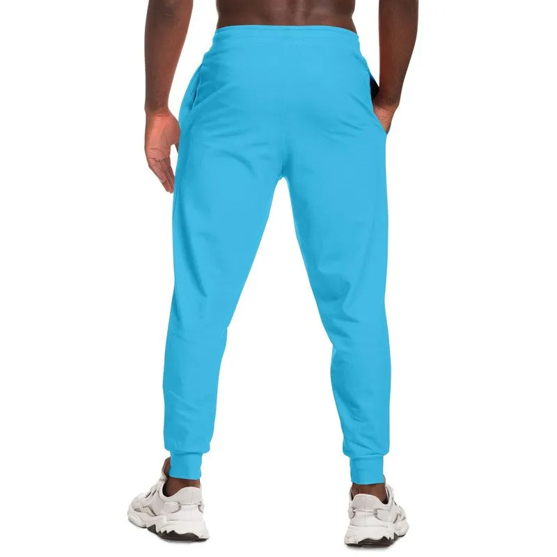 Pastel Cyan Joggers | Unisex | with PLUS sizes | Bright Pastel Cyan | C60M0Y0K0