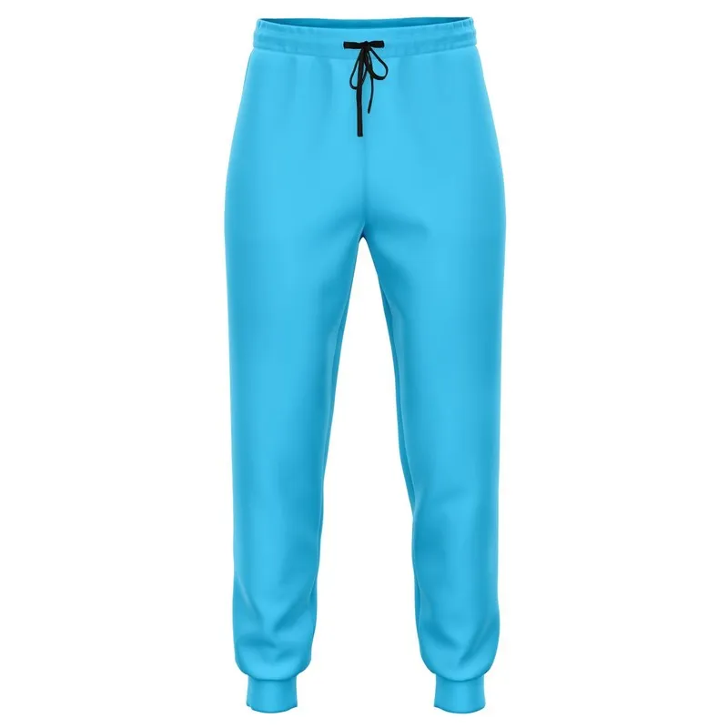 Pastel Cyan Joggers | Unisex | with PLUS sizes | Bright Pastel Cyan | C60M0Y0K0