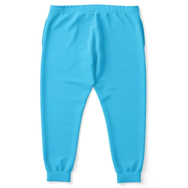 Pastel Cyan Joggers | Unisex | with PLUS sizes | Bright Pastel Cyan | C60M0Y0K0