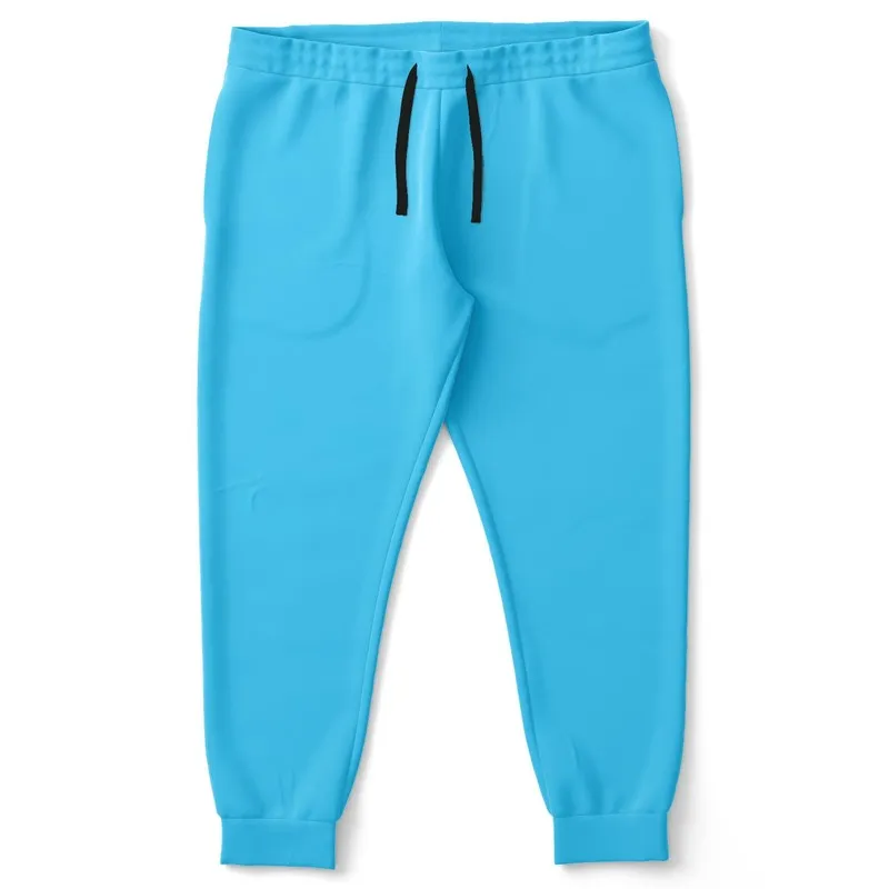 Pastel Cyan Joggers | Unisex | with PLUS sizes | Bright Pastel Cyan | C60M0Y0K0