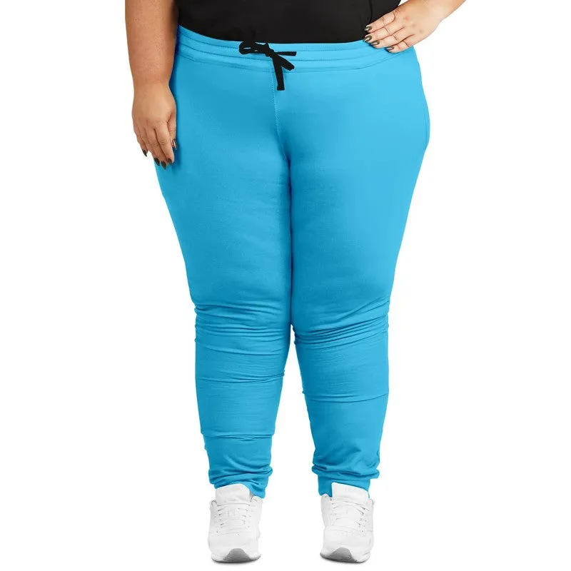 Pastel Cyan Joggers | Unisex | with PLUS sizes | Bright Pastel Cyan | C60M0Y0K0
