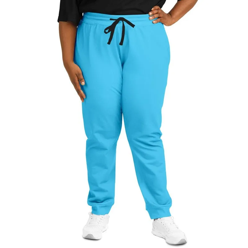 Pastel Cyan Joggers | Unisex | with PLUS sizes | Bright Pastel Cyan | C60M0Y0K0