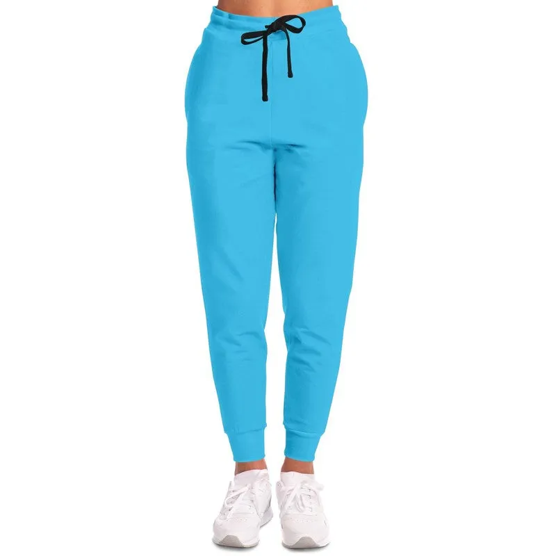 Pastel Cyan Joggers | Unisex | with PLUS sizes | Bright Pastel Cyan | C60M0Y0K0