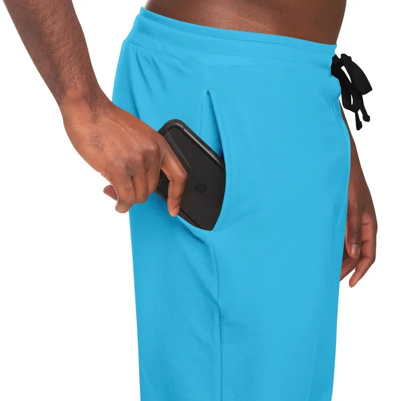 Pastel Cyan Joggers | Unisex | with PLUS sizes | Bright Pastel Cyan | C60M0Y0K0