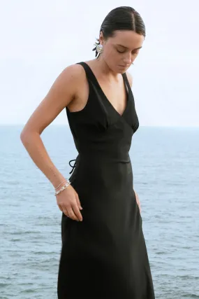 Plunge Bias Dress - Nera