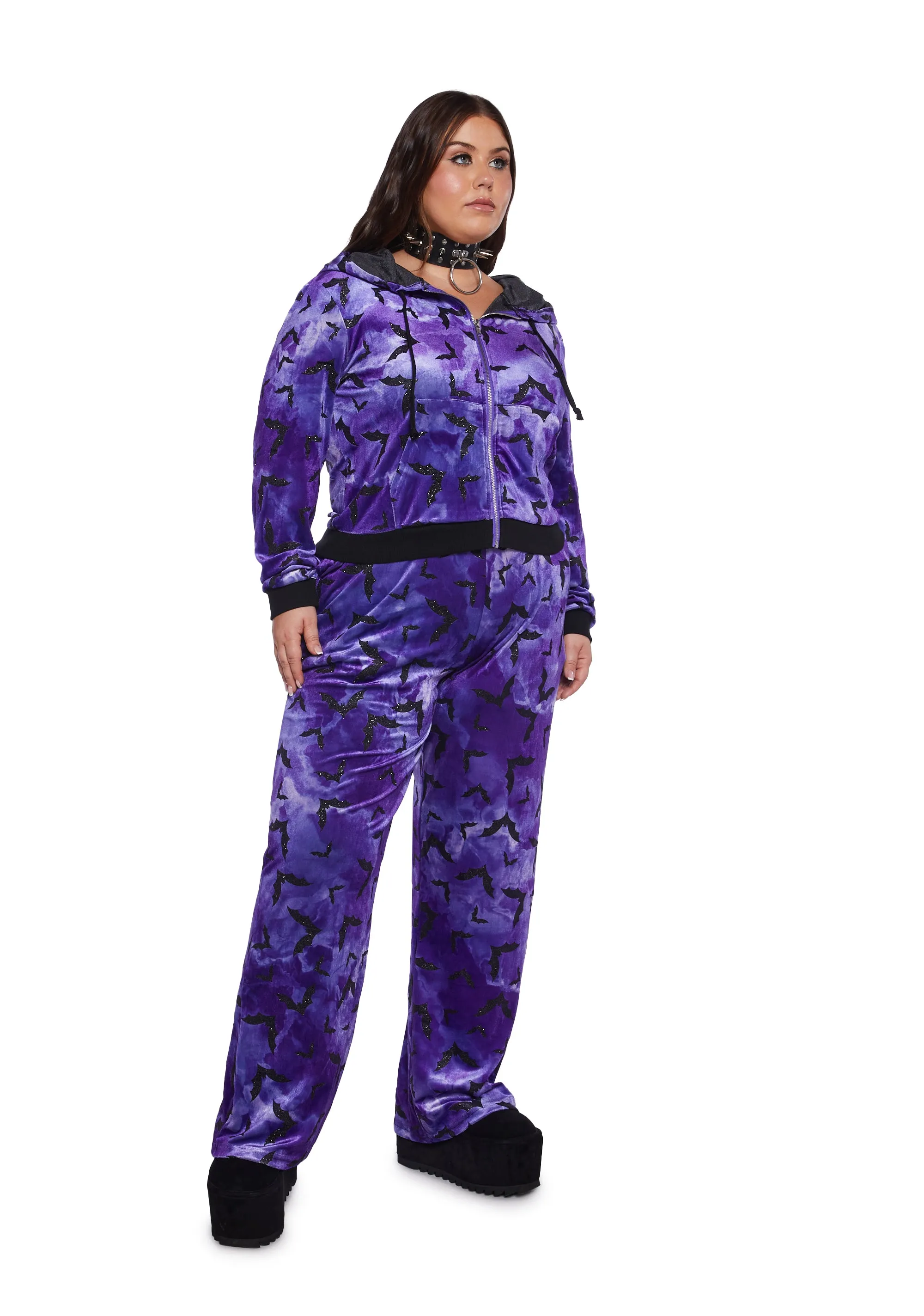 Plus Bat Behavior Jogger Sweatpants - Purple