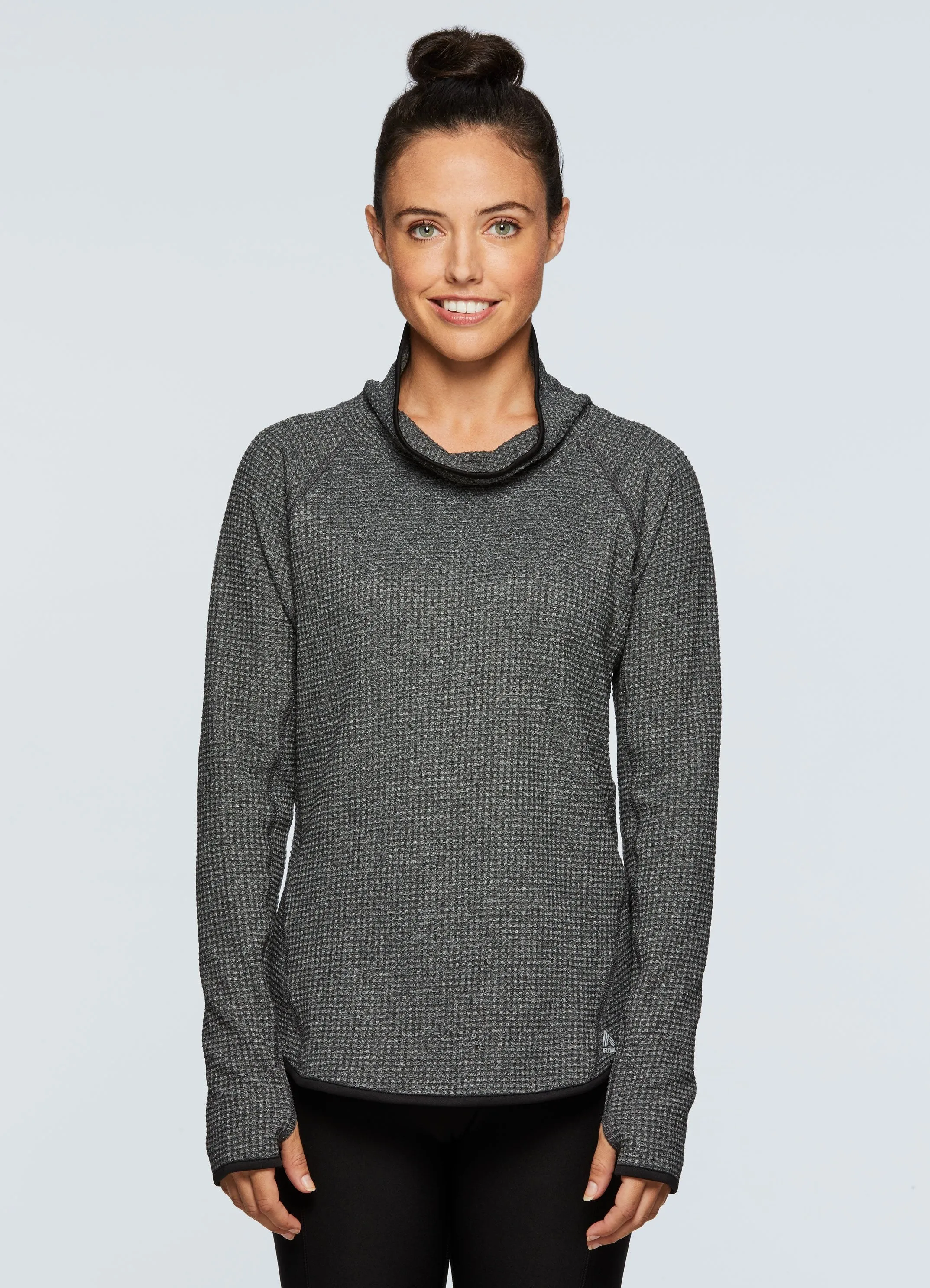 Prime Waffle Cowl Neck Pullover