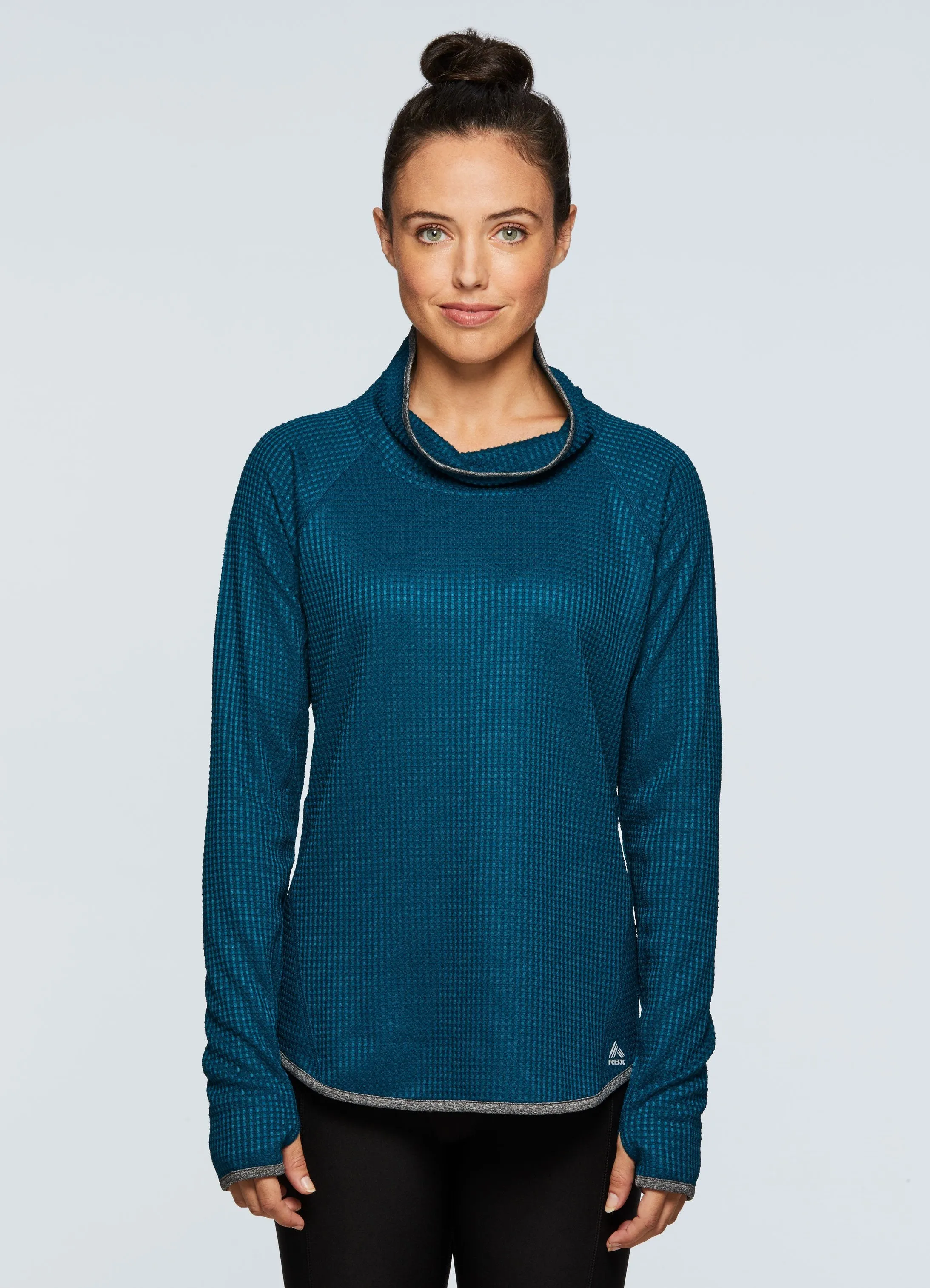 Prime Waffle Cowl Neck Pullover