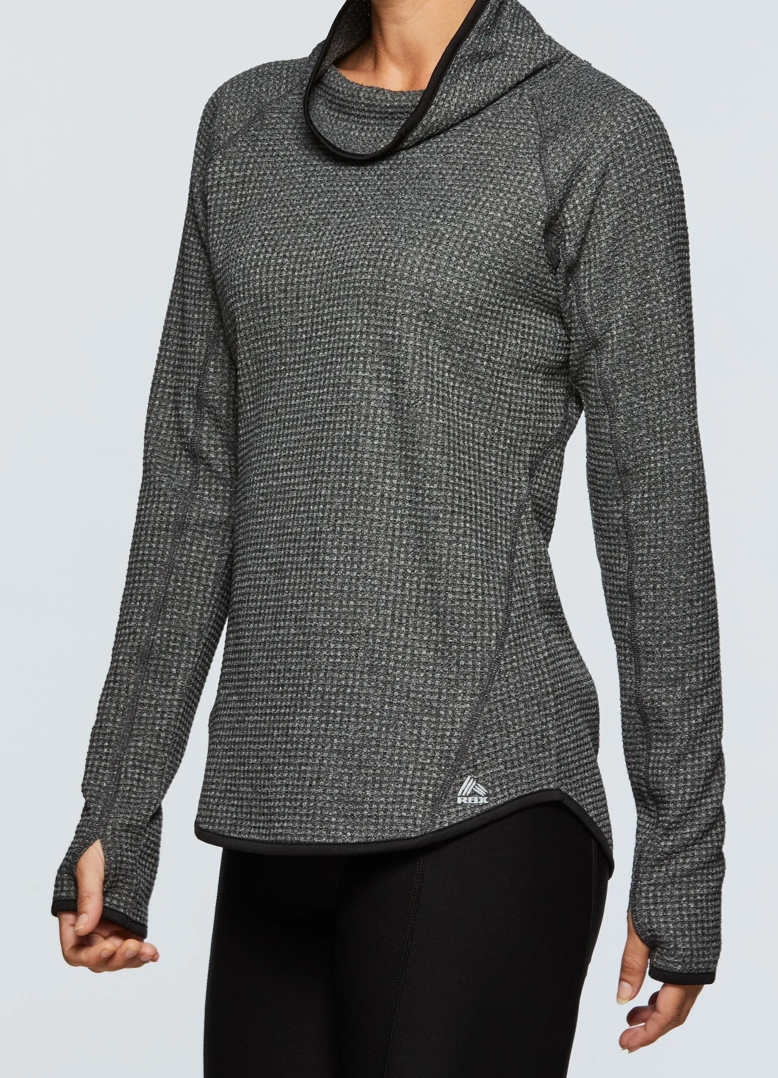 Prime Waffle Cowl Neck Pullover