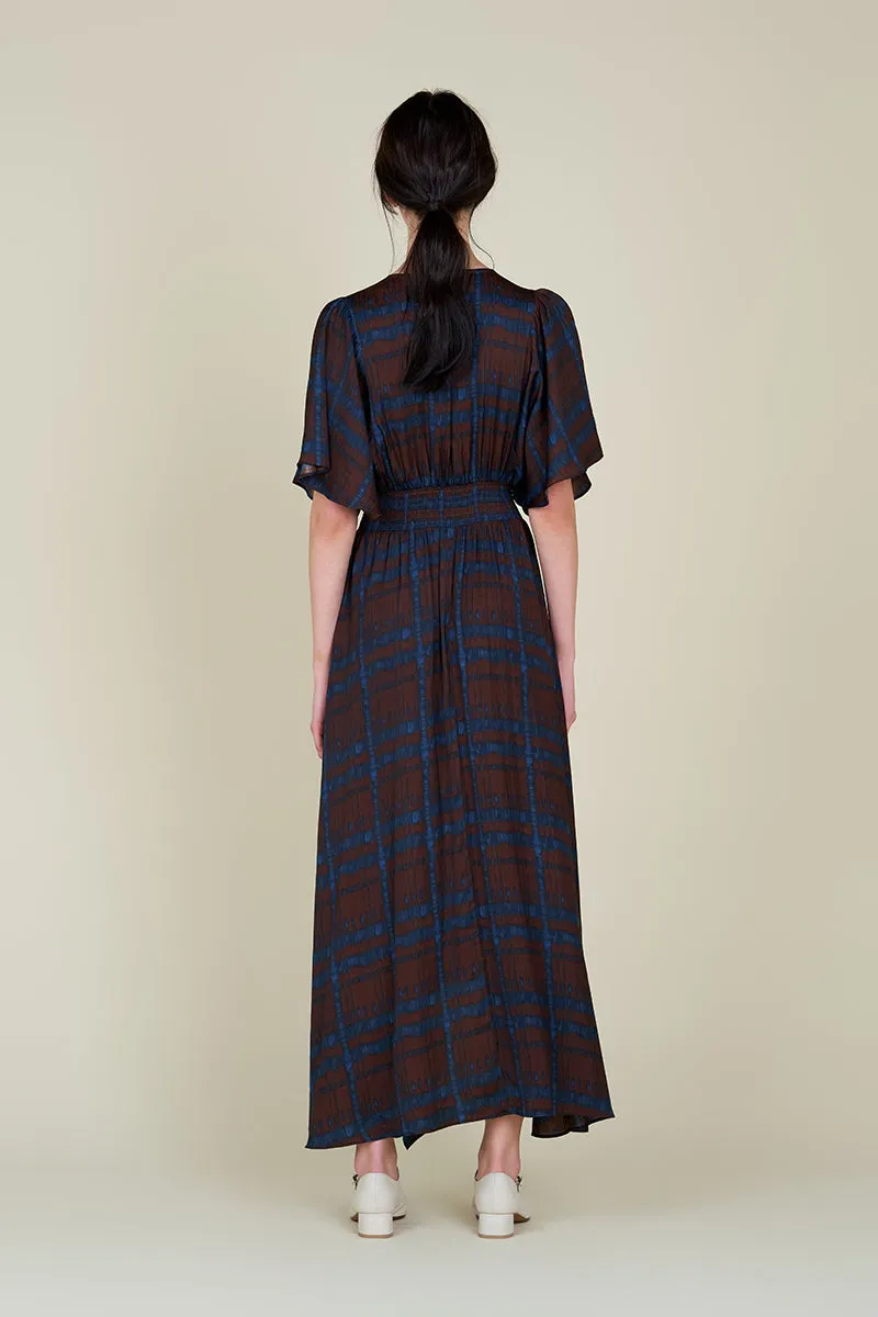 Printed Unbalanced Maxi Dress