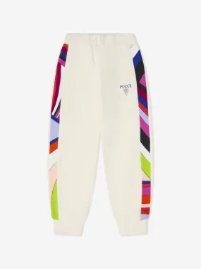 Pucci Girls Iride Print Joggers in Ivory