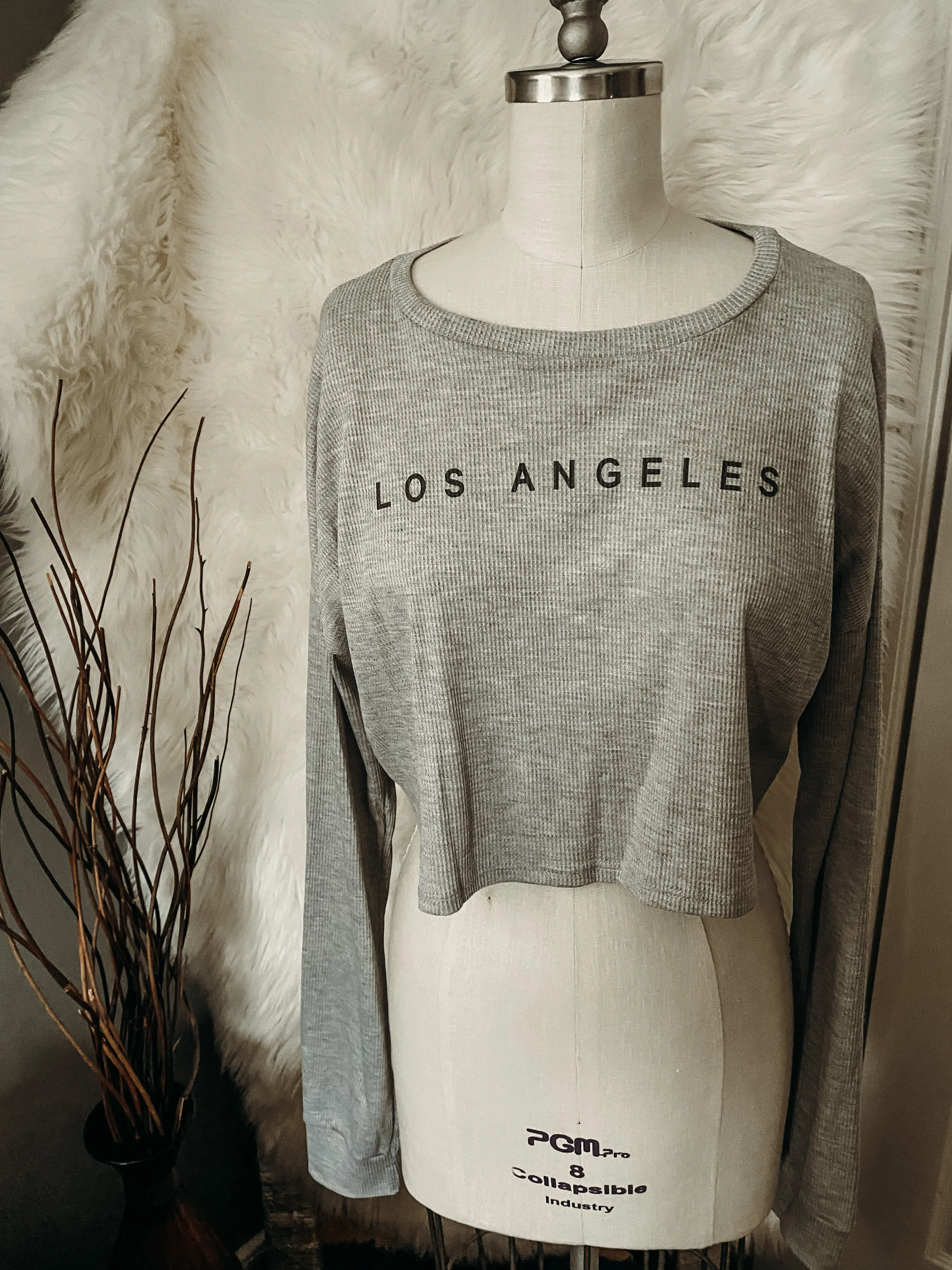 "LA" Oversized Crop Sweater