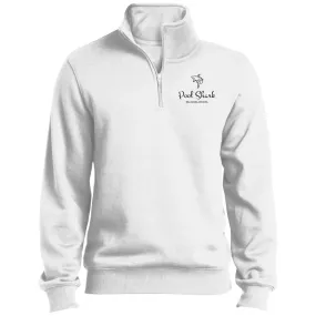 "Pool Shark" White 1/4 Zip Sweatshirt