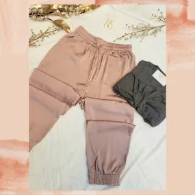 "The Shanimal" (Blush) Satin Joggers