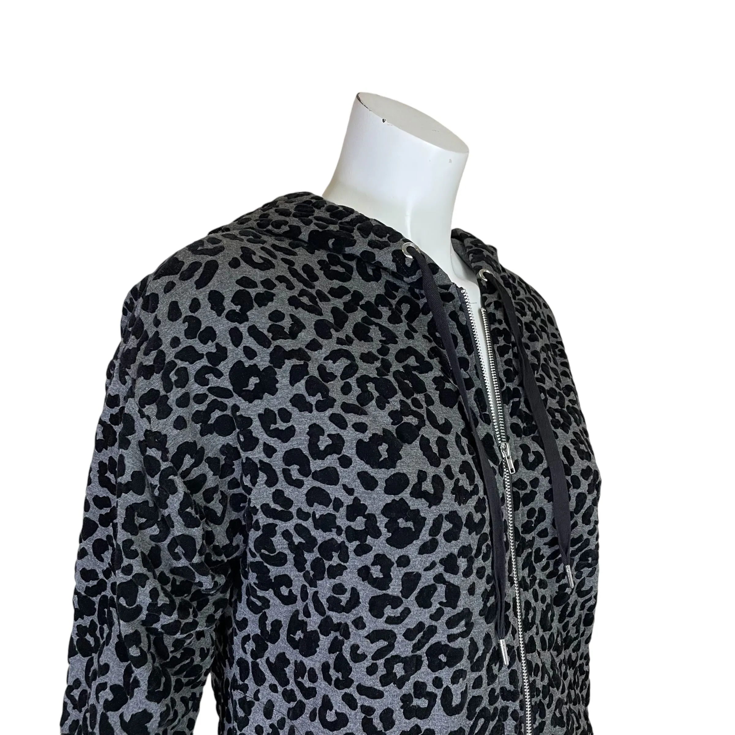Soma Wknd | Women's Gray and Black Velour Leopard Print Lounge Set | Size: L