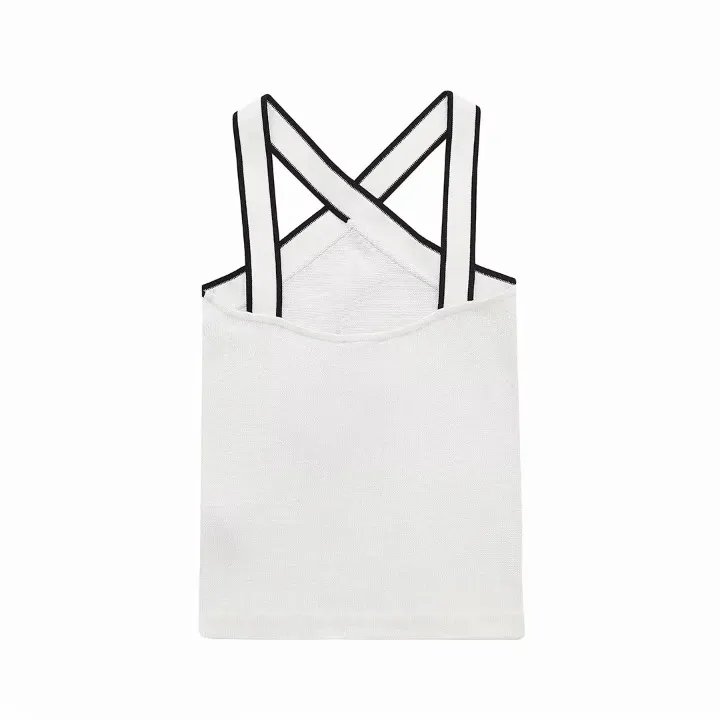 Sonya Cross Halter Knit Top