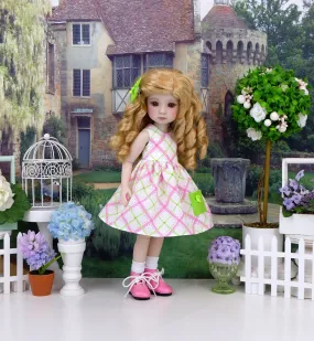 Spring Plaid - dress with boots for Ruby Red Fashion Friends doll