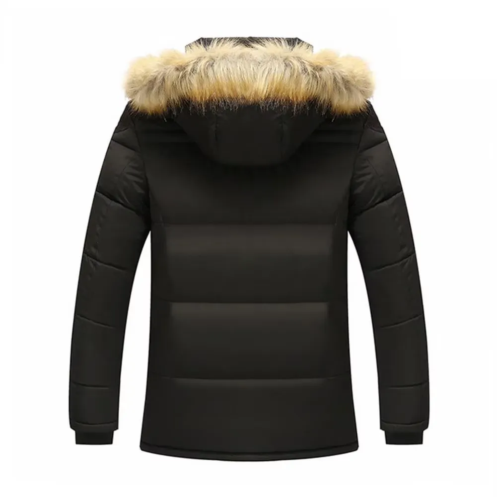 Storvek - Puffer Jacket Heren met Bontvoering en Capuchon, Winddicht, Warm & Geïsoleerd