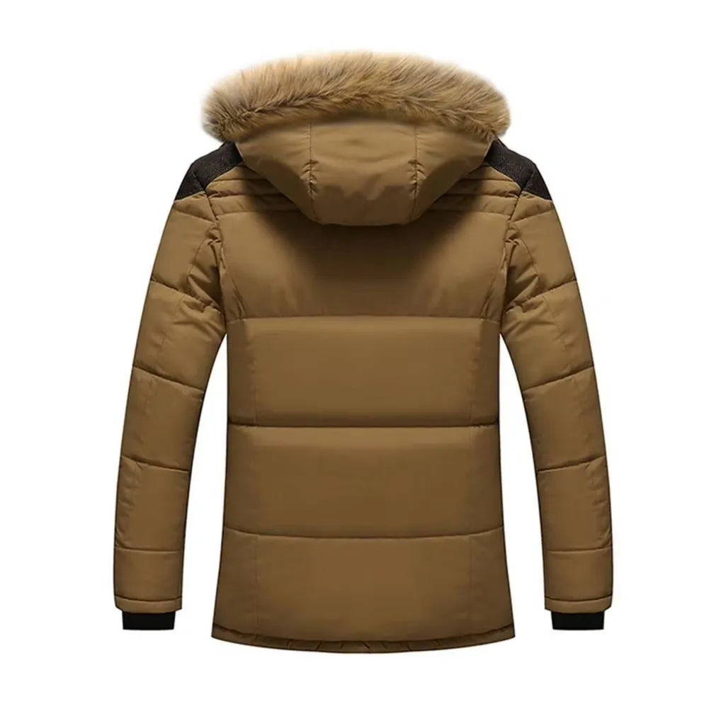 Storvek - Puffer Jacket Heren met Bontvoering en Capuchon, Winddicht, Warm & Geïsoleerd