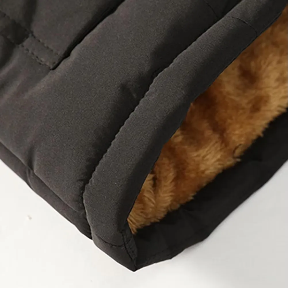 Storvek - Puffer Jacket Heren met Bontvoering en Capuchon, Winddicht, Warm & Geïsoleerd