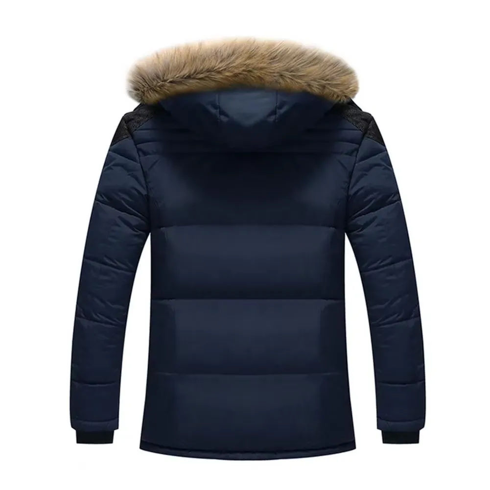 Storvek - Puffer Jacket Heren met Bontvoering en Capuchon, Winddicht, Warm & Geïsoleerd