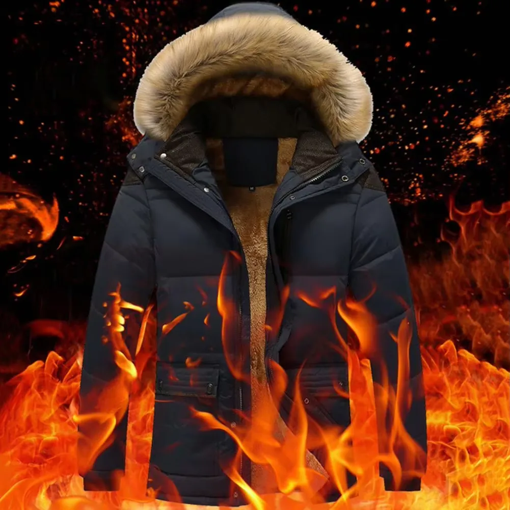 Storvek - Puffer Jacket Heren met Bontvoering en Capuchon, Winddicht, Warm & Geïsoleerd