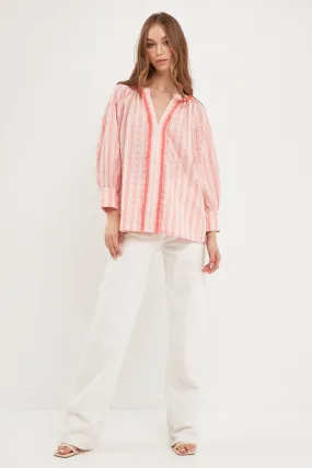 Striped Embroidered Tunic