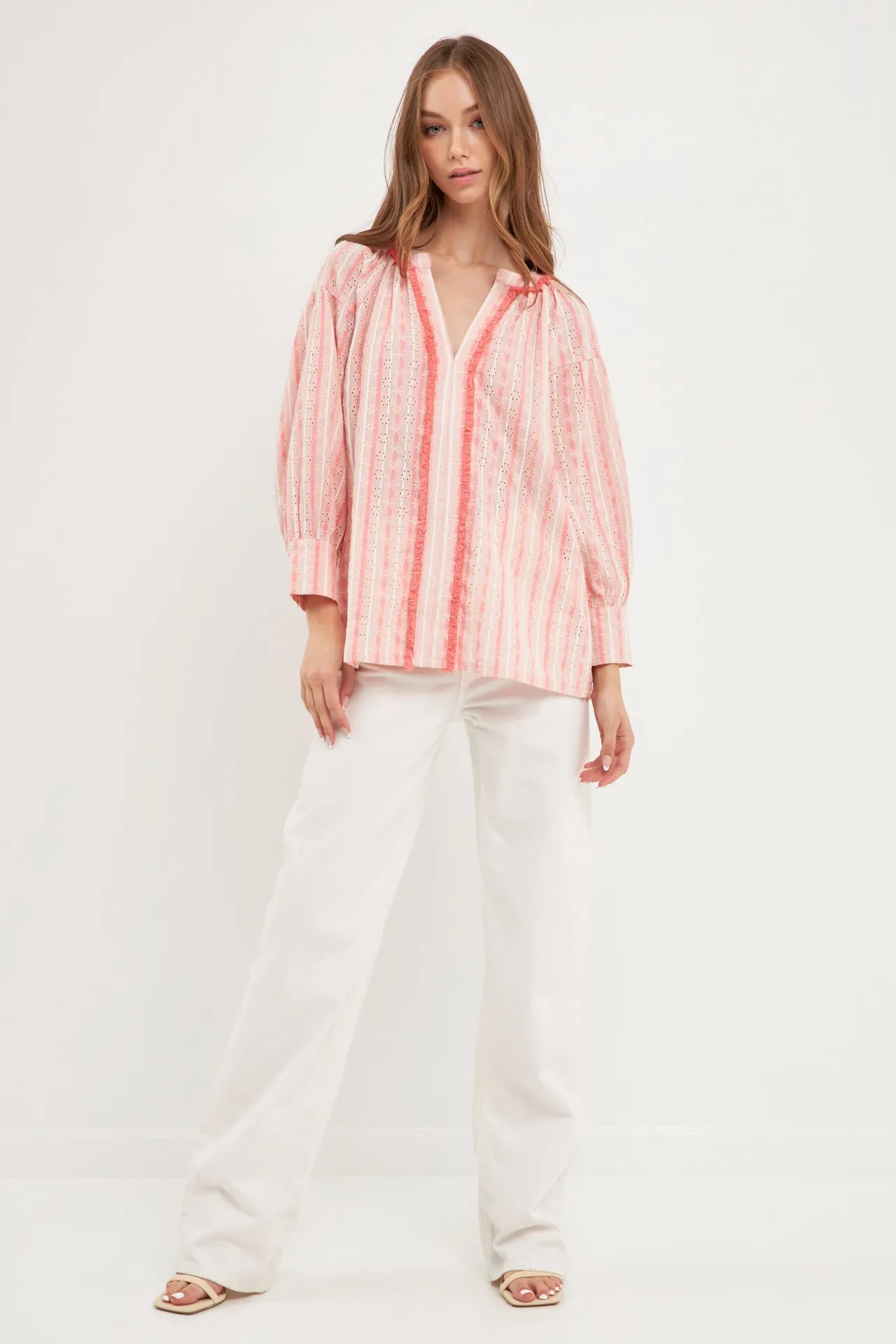 Striped Embroidered Tunic