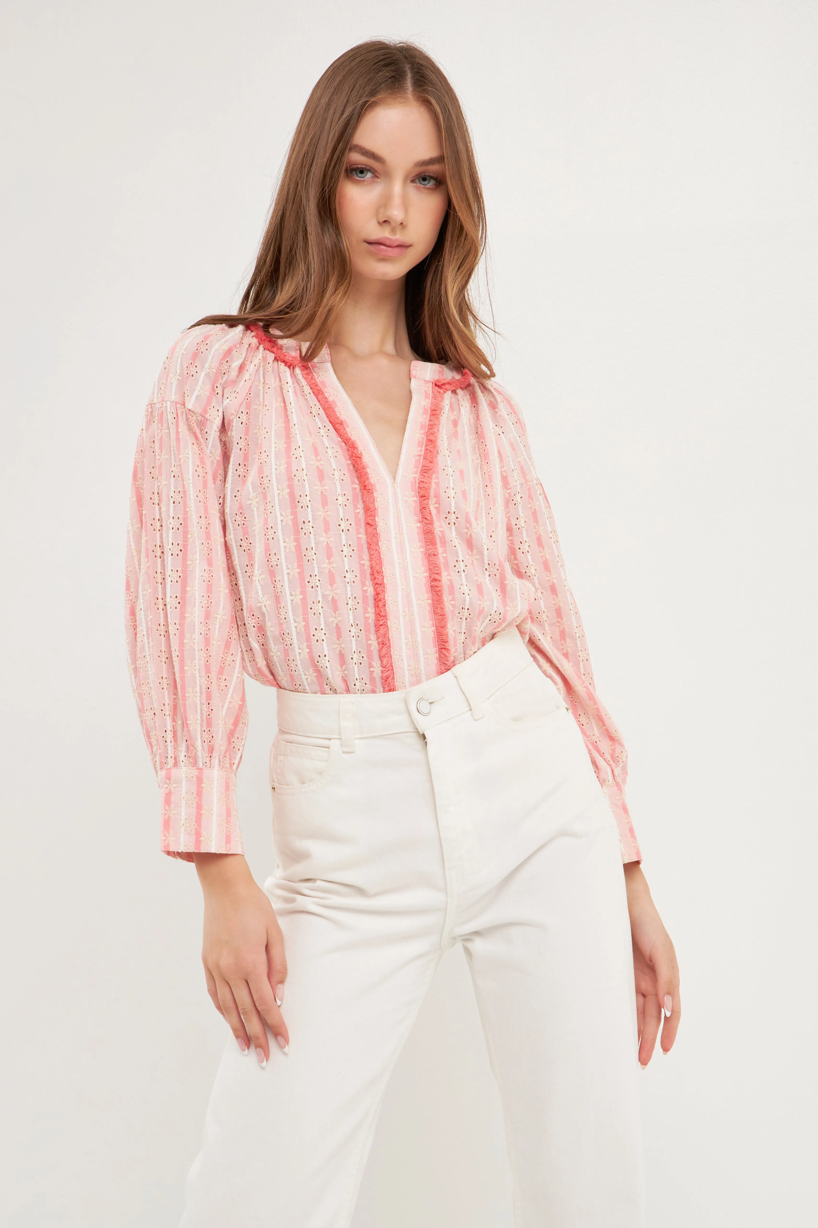 Striped Embroidered Tunic