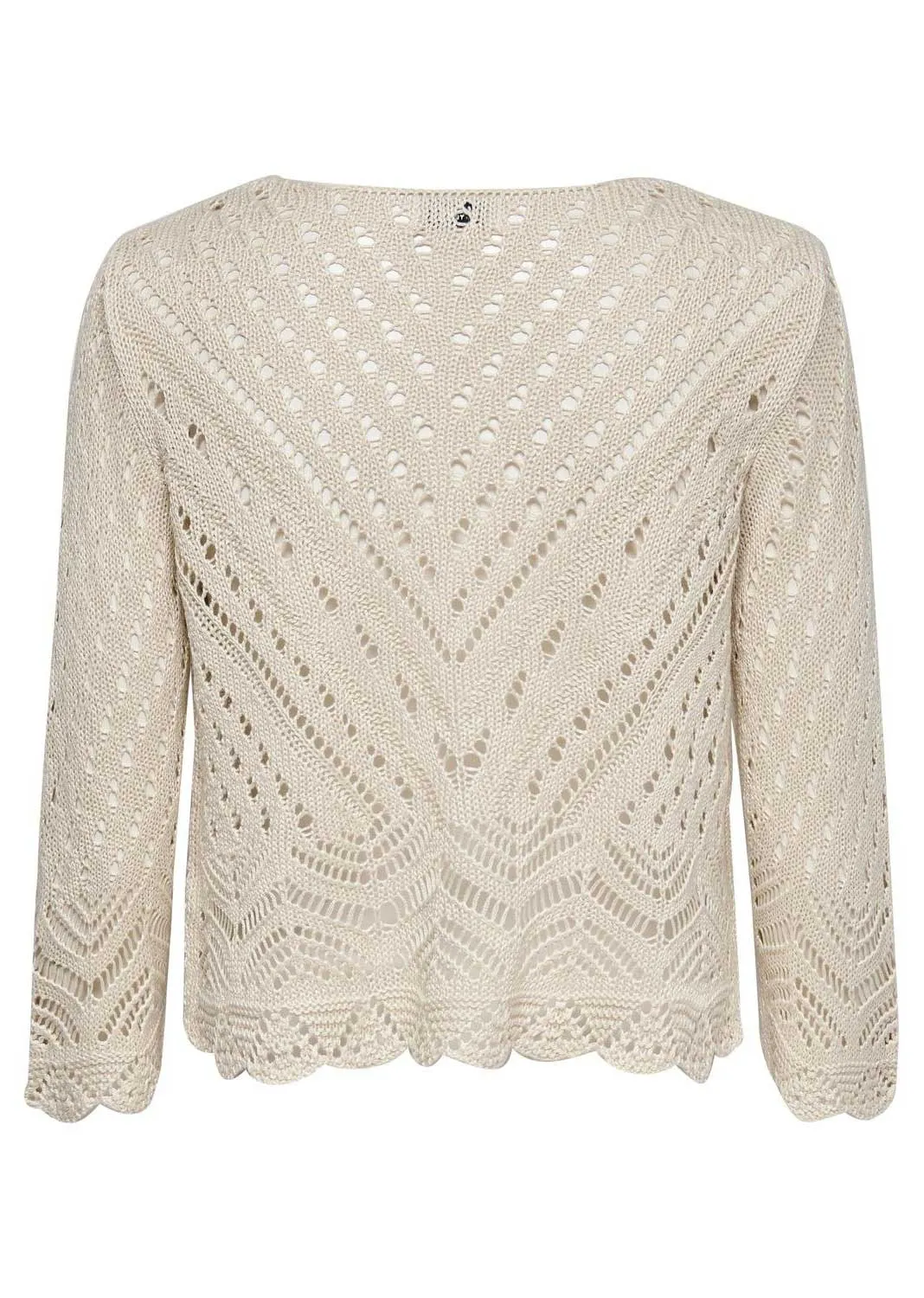 Sunni Crochet Knit Top in Cream