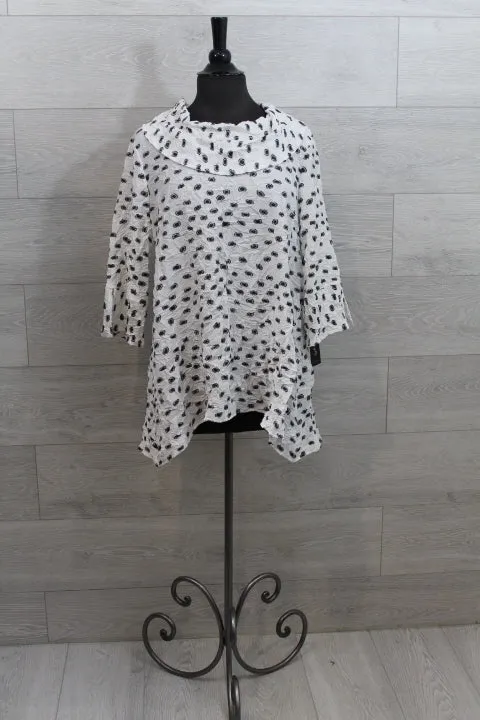 Sydney Project - Fre Dot Cowl Neck Tunic - FINAL SALE ITEM