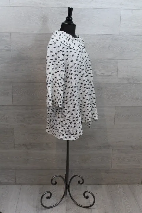 Sydney Project - Fre Dot Cowl Neck Tunic - FINAL SALE ITEM