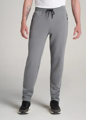 Tall Men's Tech-Knit Zip Joggers in Fossil Grey
