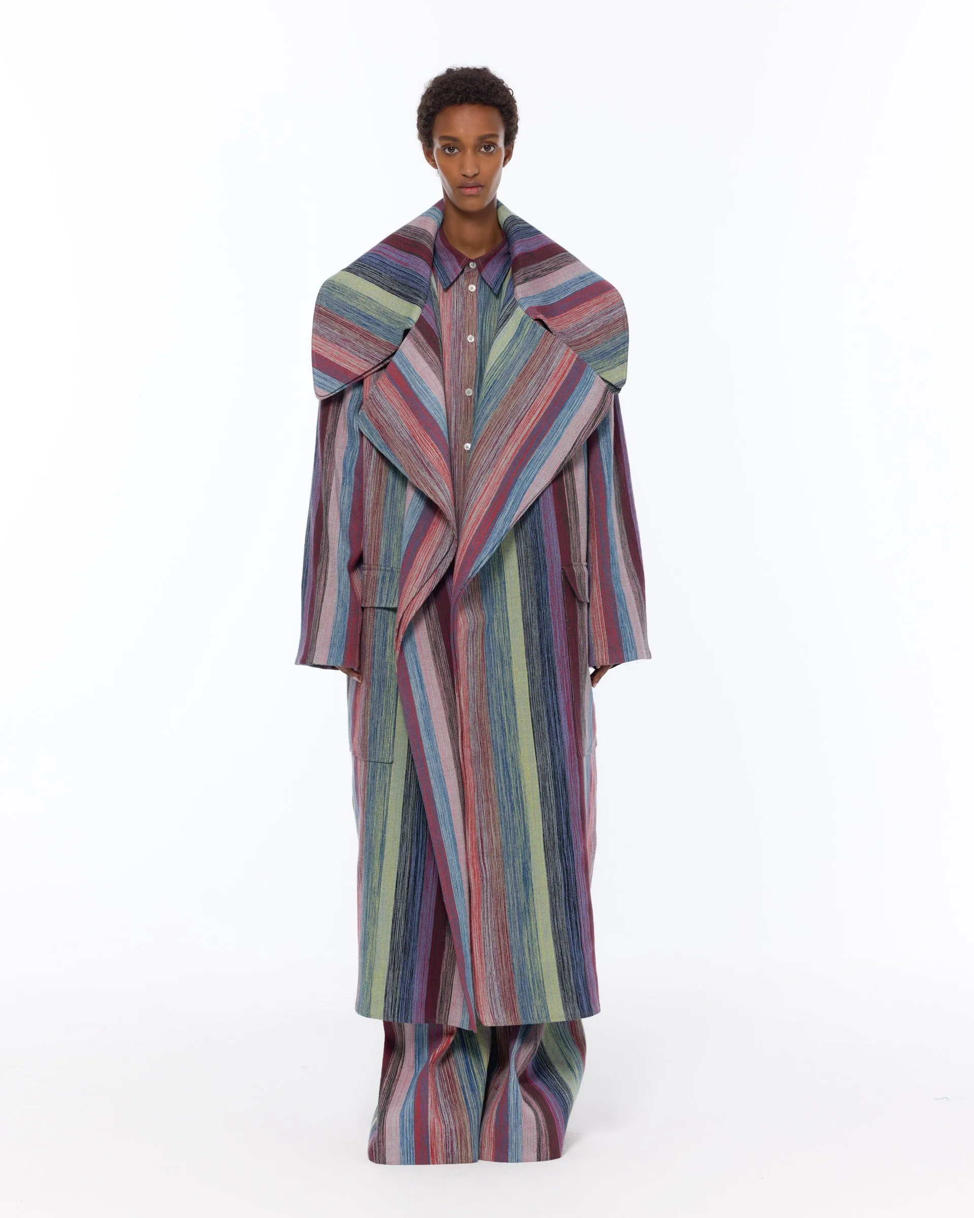 The Double Lapel Overcoat : Stripe 198