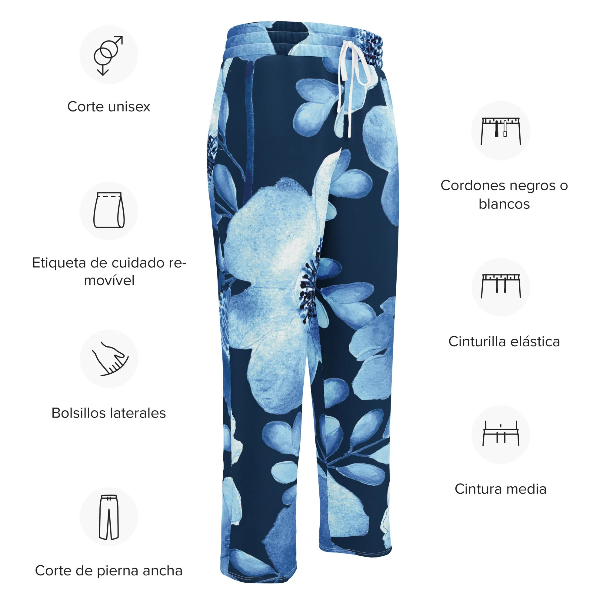 Valentines Day Wide Leg Joggers - Flower (Glamourange Valentine Day Gifts Wide Leg Joggers - Design 0011)